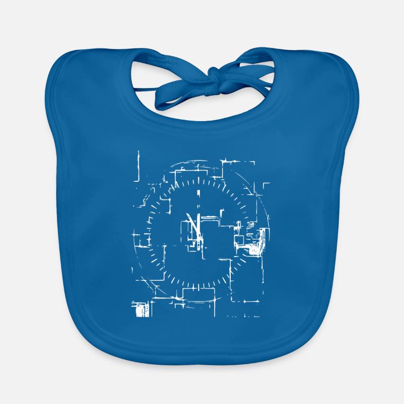 Abstract clock Organic Baby Bibs