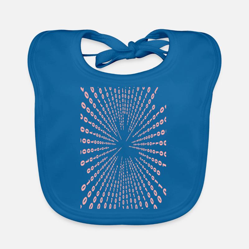 Binärcode (rosa) Baby Bio-Lätzchen