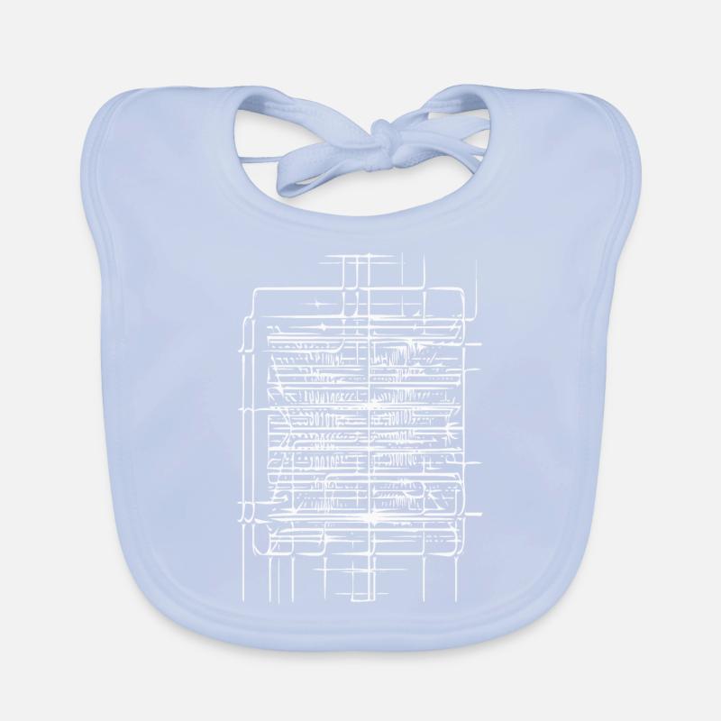Abstract design (white) Organic Baby Bibs