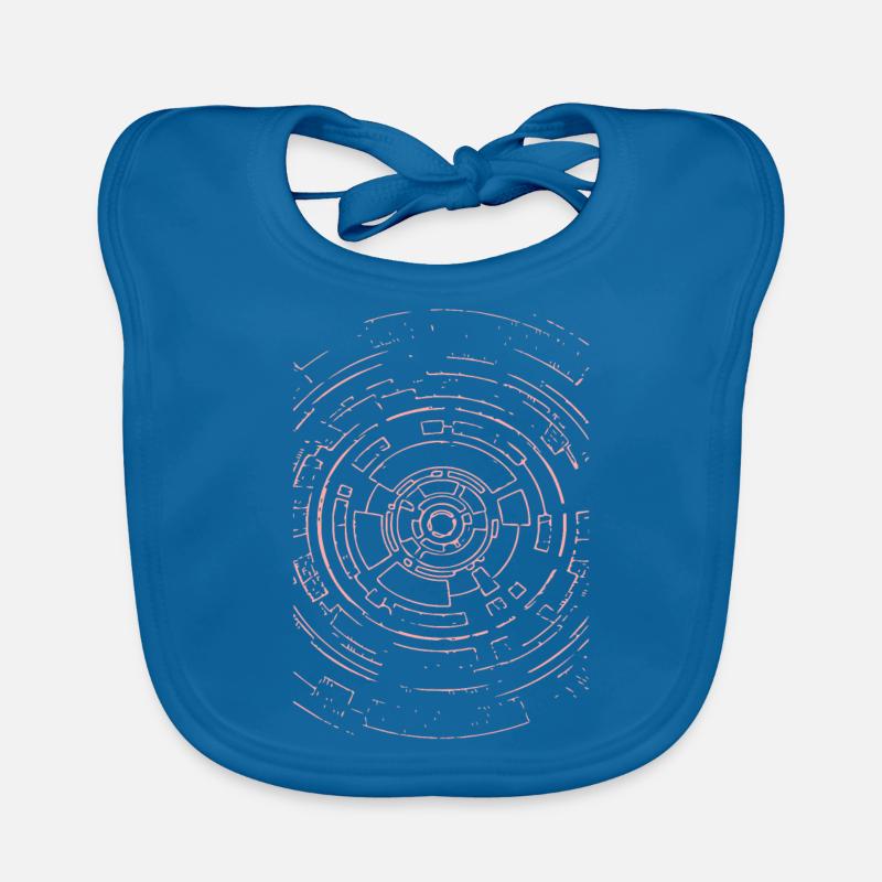 Cercles abstraits (rose) Bavoir bio Bébé