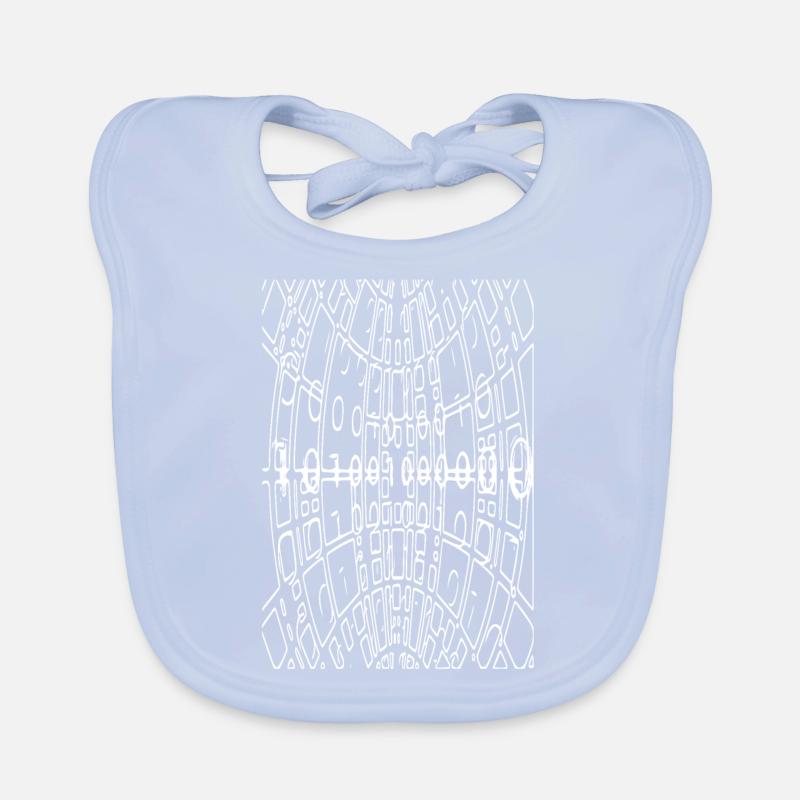 Code binaire Abstrait (blanc) Bavoir bio Bébé