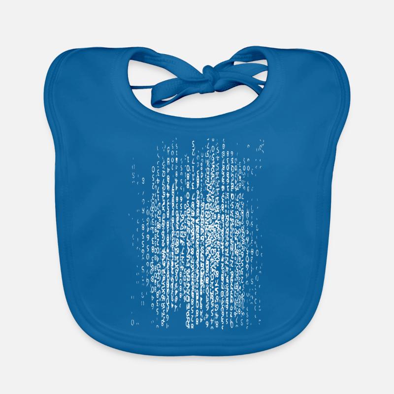 Matrix Vertical - Organic Baby Bibs - peacock-blue
