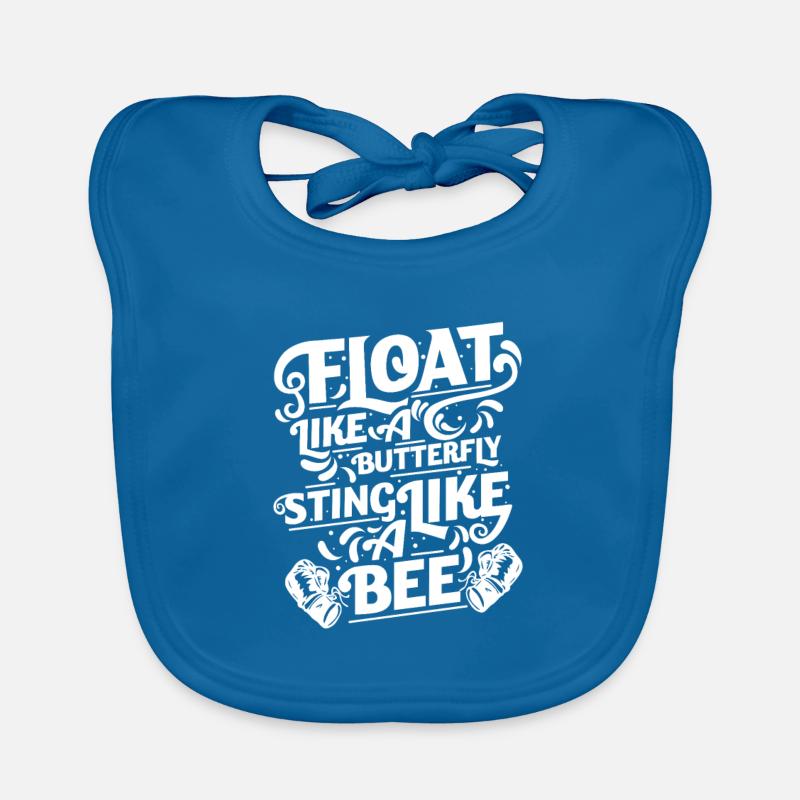 Float Like A Butterfly Boxer Motivation Zitat Baby Bio-Lätzchen