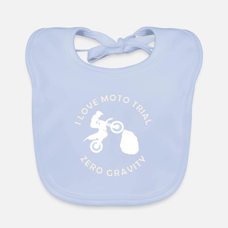 J'AIME MOTO TRIAL ZERO GRAVITY Bavoir bio Bébé
