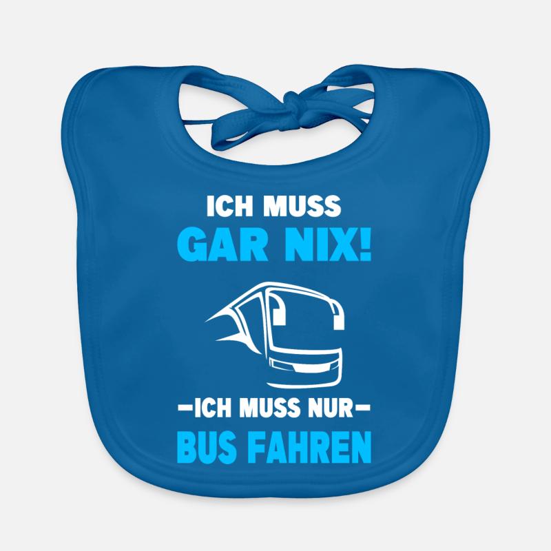 Busfahrer Bus Berufskraftfahrer Schulbus Reisebus - Baby Bio-Lätzchen - Pfauenblau