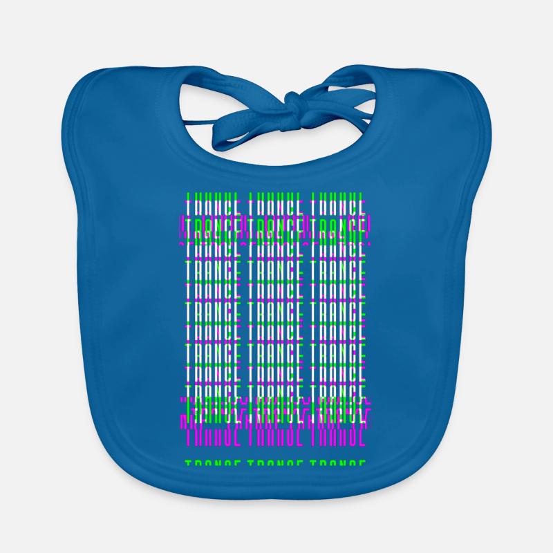 Trance Raver Techno Electro musik edm dubstep - Baby Bio-Lätzchen - Pfauenblau