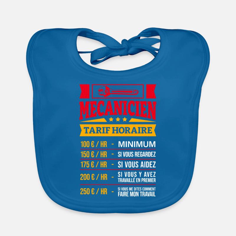 TARIF HORAIRE MÉCANICIEN - Bavoir bio Bébé - bleu paon