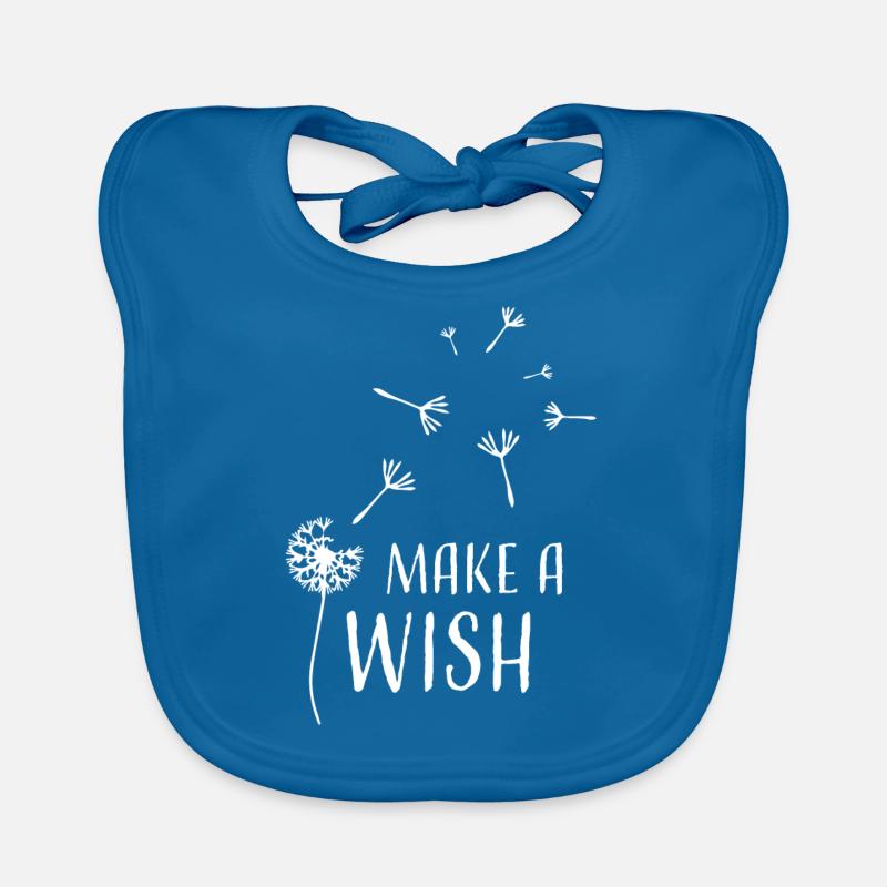 Pusteblume make a wish weiss Organic Baby Bibs