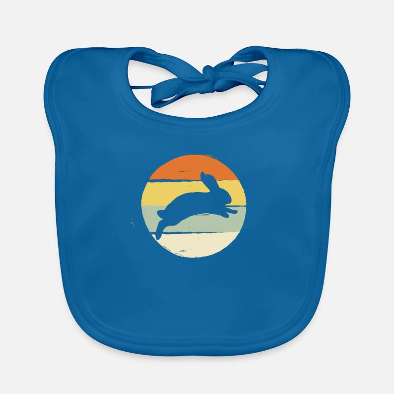 Retro Rabbit Dwarf Rabbit Gift Organic Baby Bibs