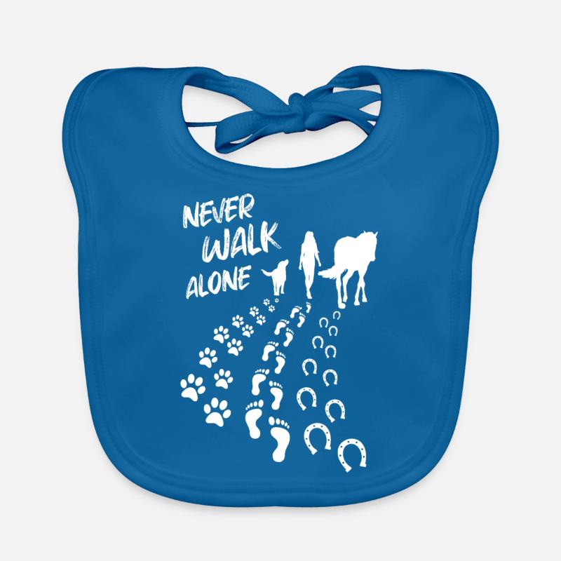 Never Walk Alone Pferd & Hund Baby Bio-Lätzchen