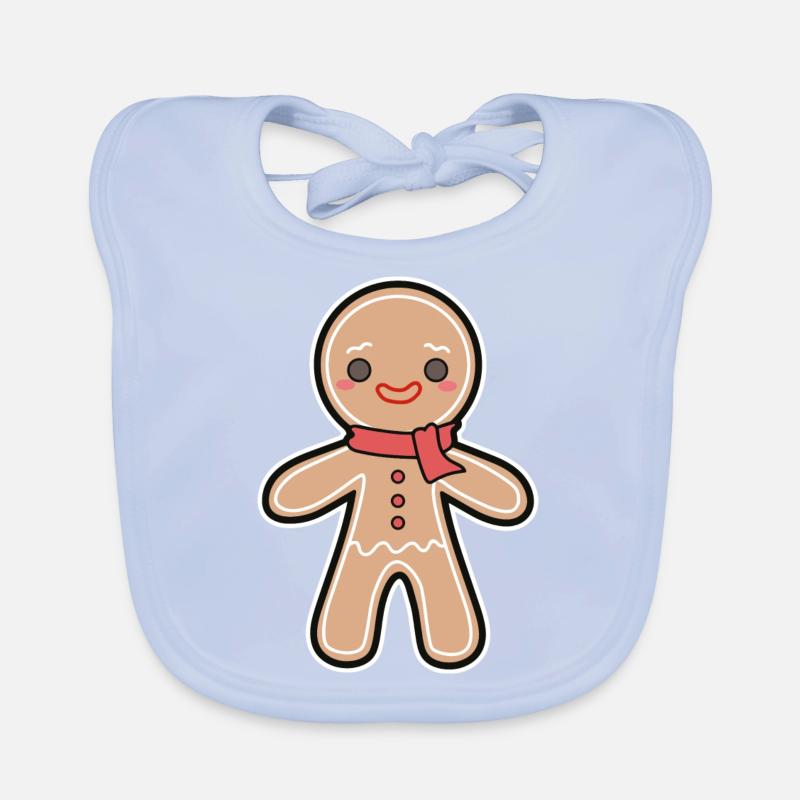Gingerbread man Organic Baby Bibs