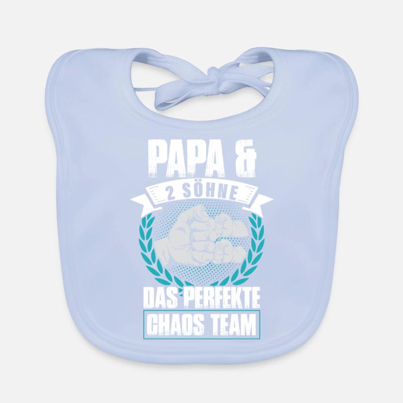 Papa 2 Söhne Das Perfekte Chaos Team Baby Bio-Lätzchen