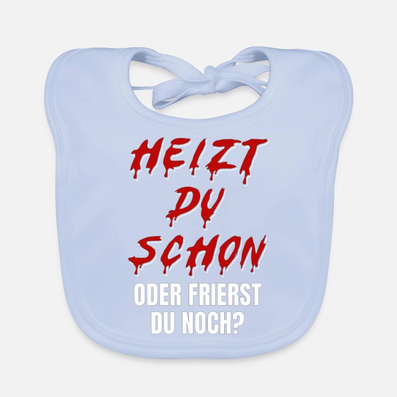 Heizt du schon oder frierst du noch? Halloween Baby Bio-Lätzchen