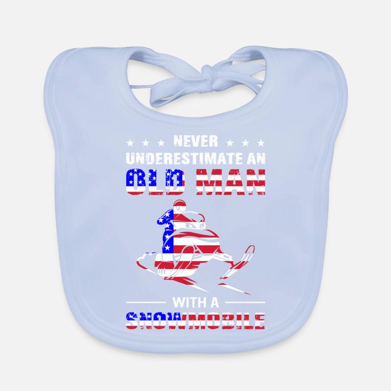 Snowmobile racing Evolution Wintersport Lebenss Organic Baby Bibs