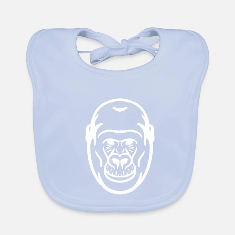 Gorille blanc Bavoir bio Bébé