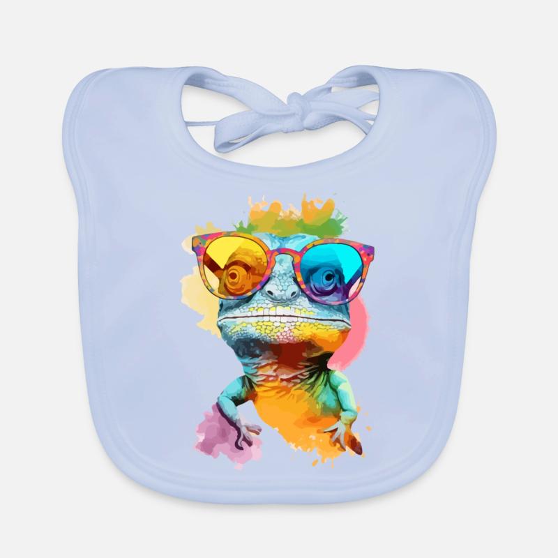 Kole, die Eidechse Baby Bio-Lätzchen