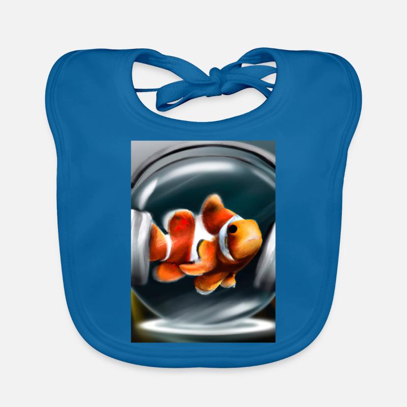 Clownfisch Kopfhörer Baby Bio-Lätzchen