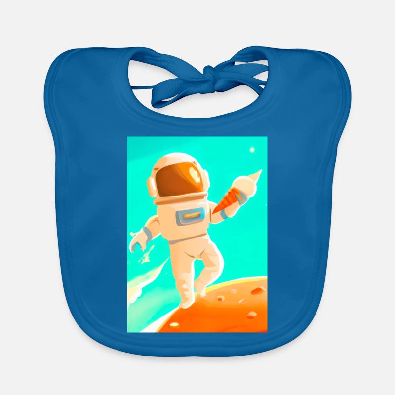 Astronaut mit Eiscreme Baby Bio-Lätzchen