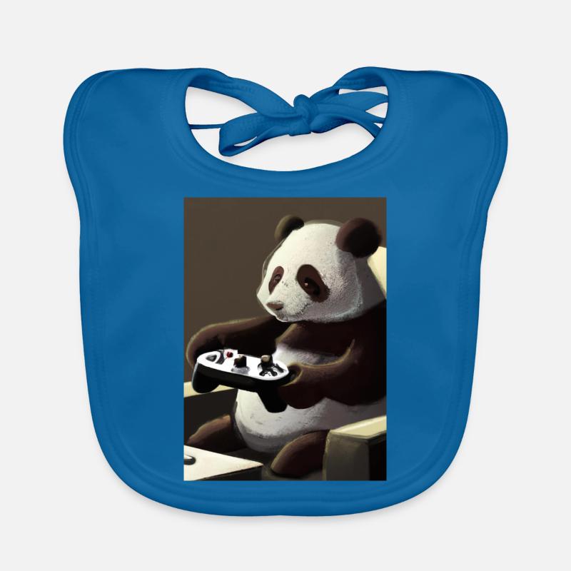 Panda mit Controller Baby Bio-Lätzchen