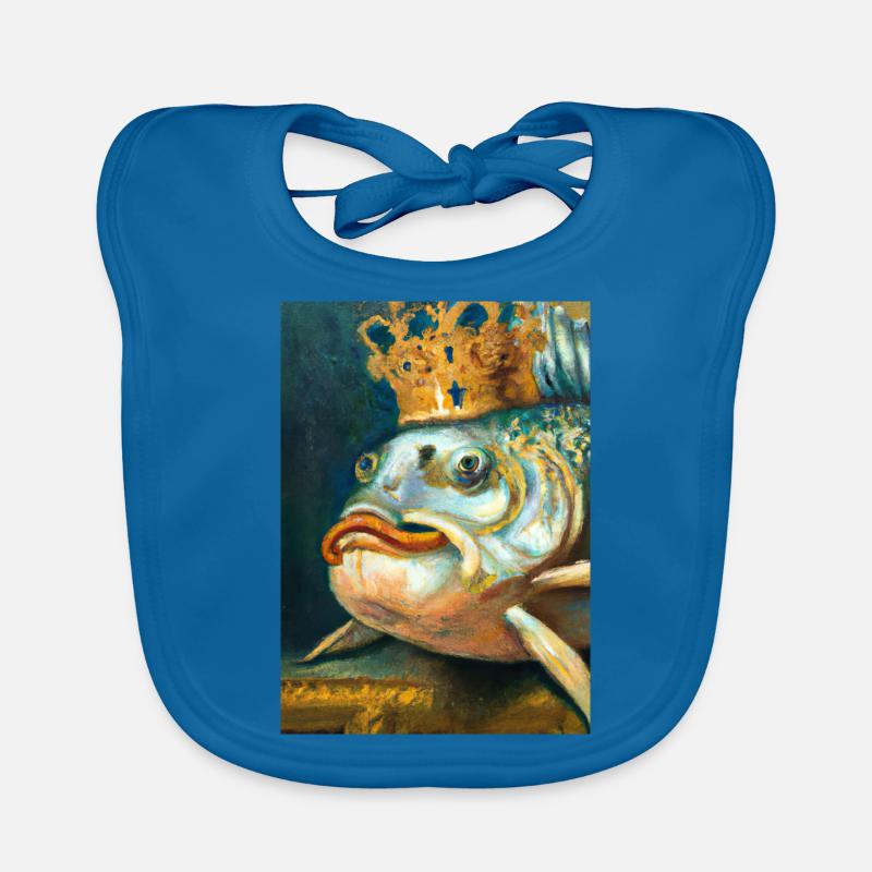 Fisch mit Krone Baby Bio-Lätzchen