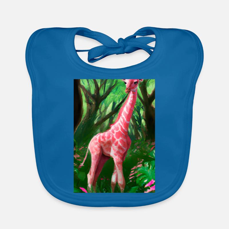 Rosa Giraffe Baby Bio-Lätzchen
