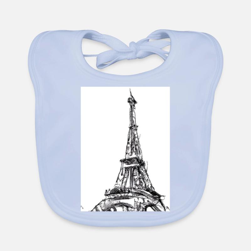 Eiffelturm-Gemälde Baby Bio-Lätzchen