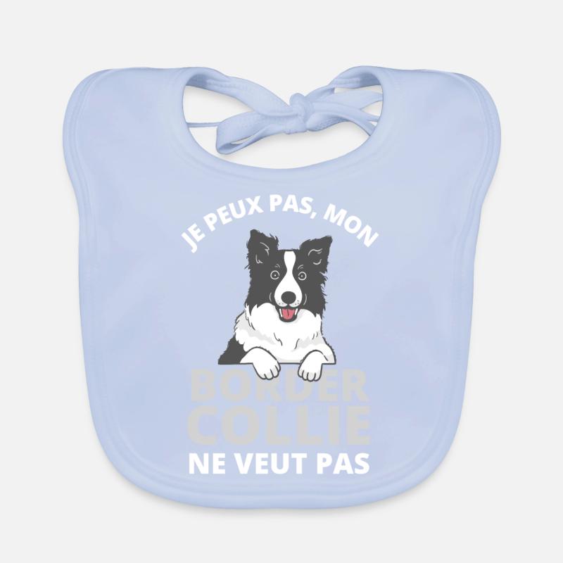 Mon Border collie ne veut pas 2 Bavoir bio Bébé