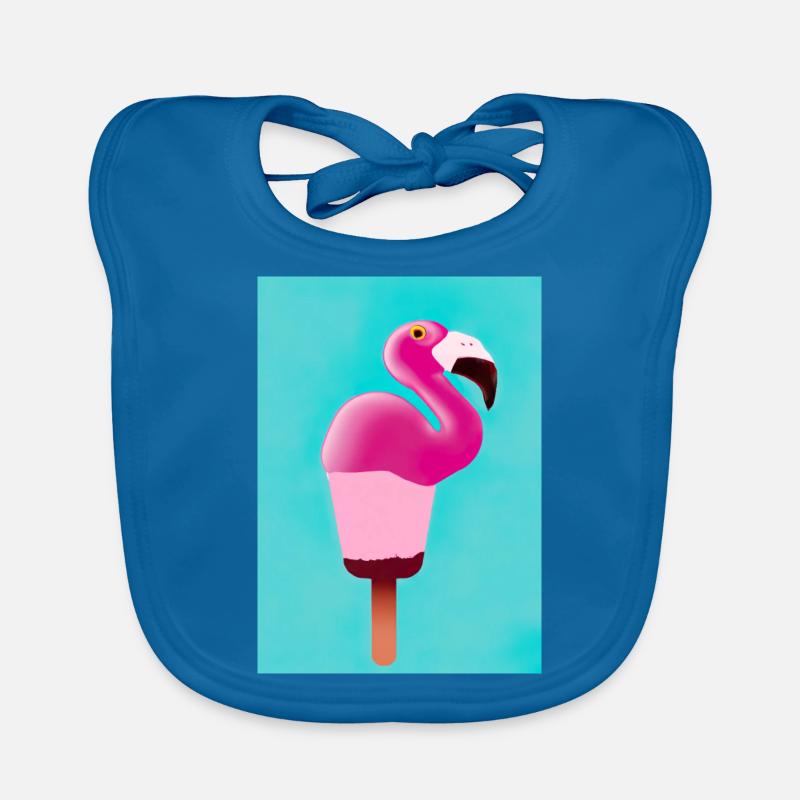 Flamingo-Eiscreme Baby Bio-Lätzchen