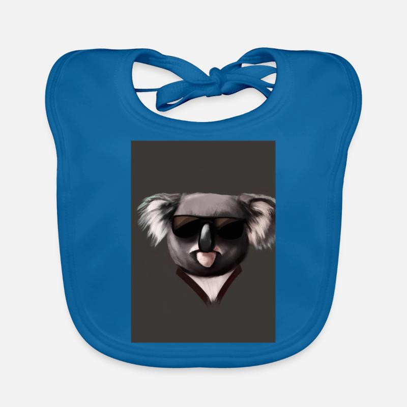 Koala mit Sonnenbrille Baby Bio-Lätzchen