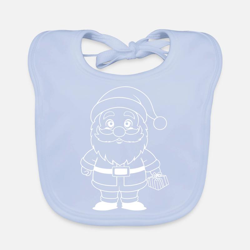 Christmas Man Winter Comic Organic Baby Bibs