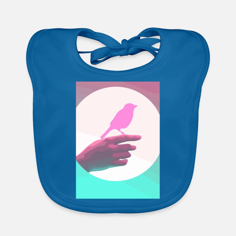 Retro-Vogel Baby Bio-Lätzchen