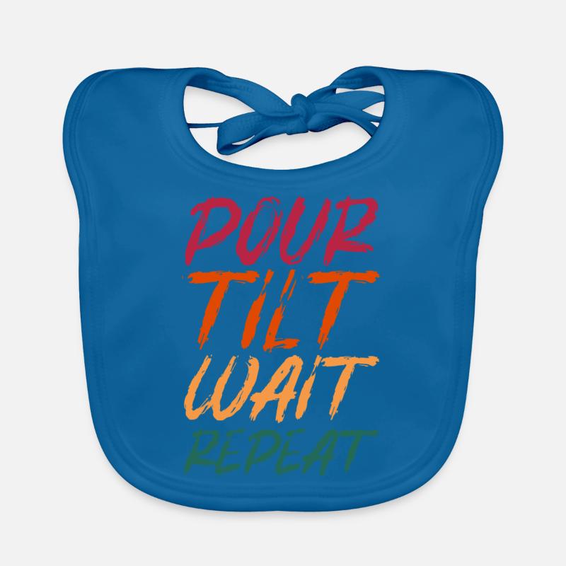 Pour Tilt Wait Repeat Organic Baby Bibs