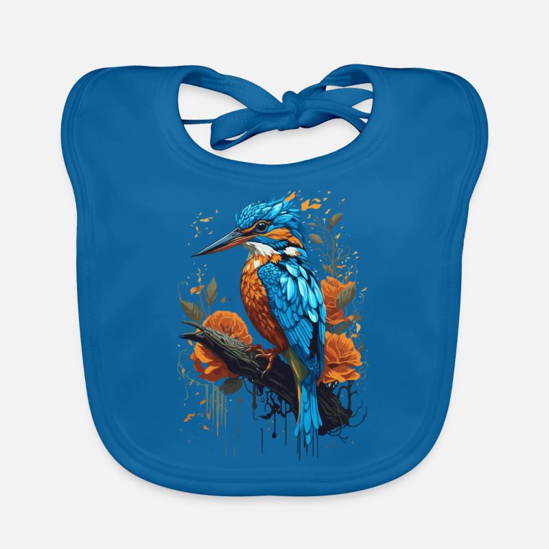Oiseau bleu Bavoir bio Bébé