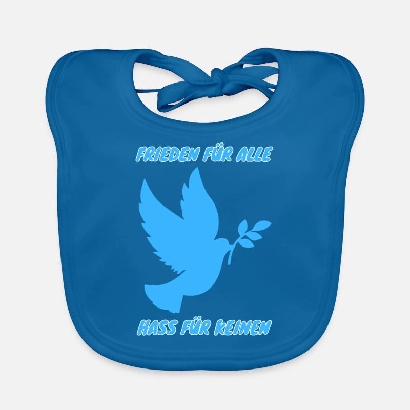 Demo Peace for All Hate for No 4 Organic Baby Bibs