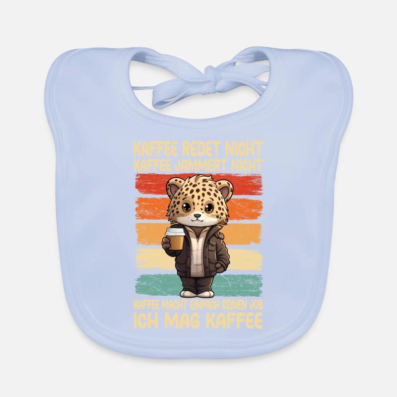 Coffee Don't Talk Coffee Don't Whine Leopard Organic Baby Bibs