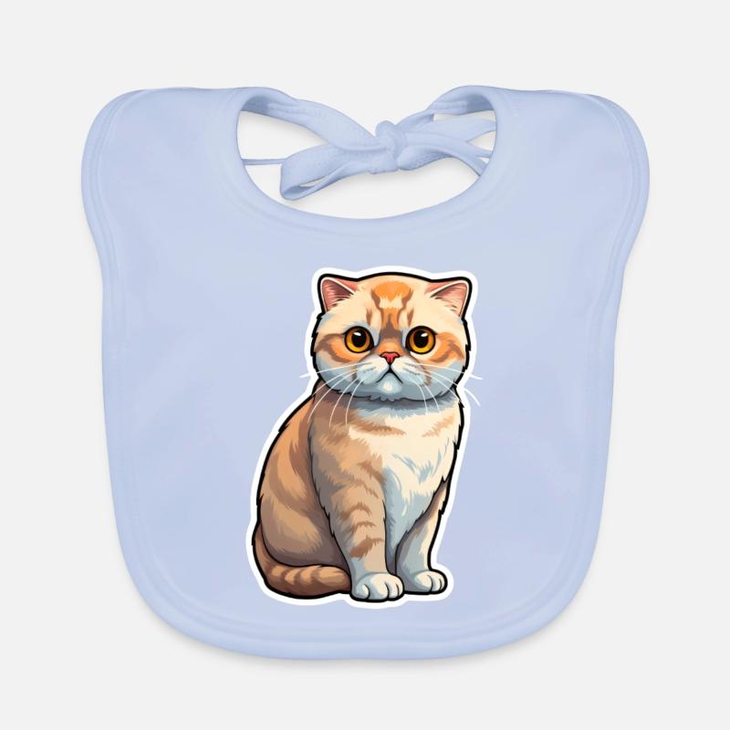 Chat Scottish Fold Bavoir bio Bébé