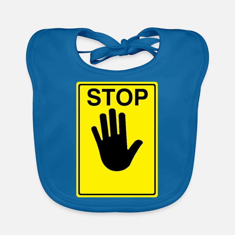 Stop Sign Logo Organic Baby Bibs