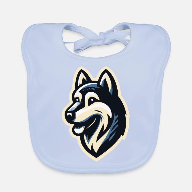 Husky de profil Bavoir bio Bébé