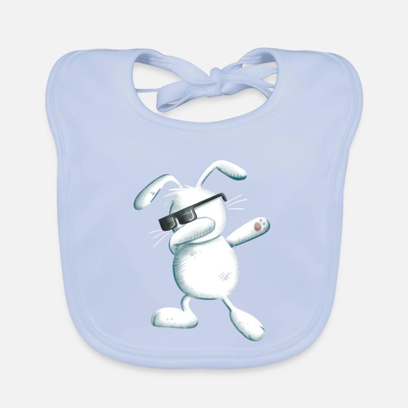Dab Dance Bunny I Dabbing I Easter Gift Organic Baby Bibs