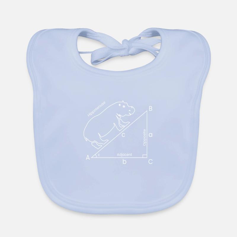 Hippotenuse Hippo Mathematics Math Pi Organic Baby Bibs
