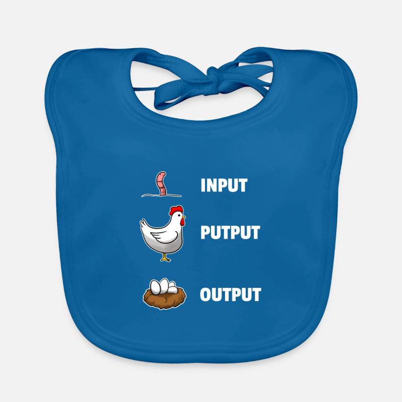 Input Putput Output Hühner Informatik Baby Bio-Lätzchen