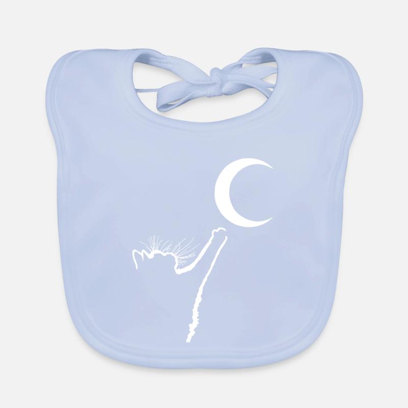 Le chat et la lune Bavoir bio Bébé