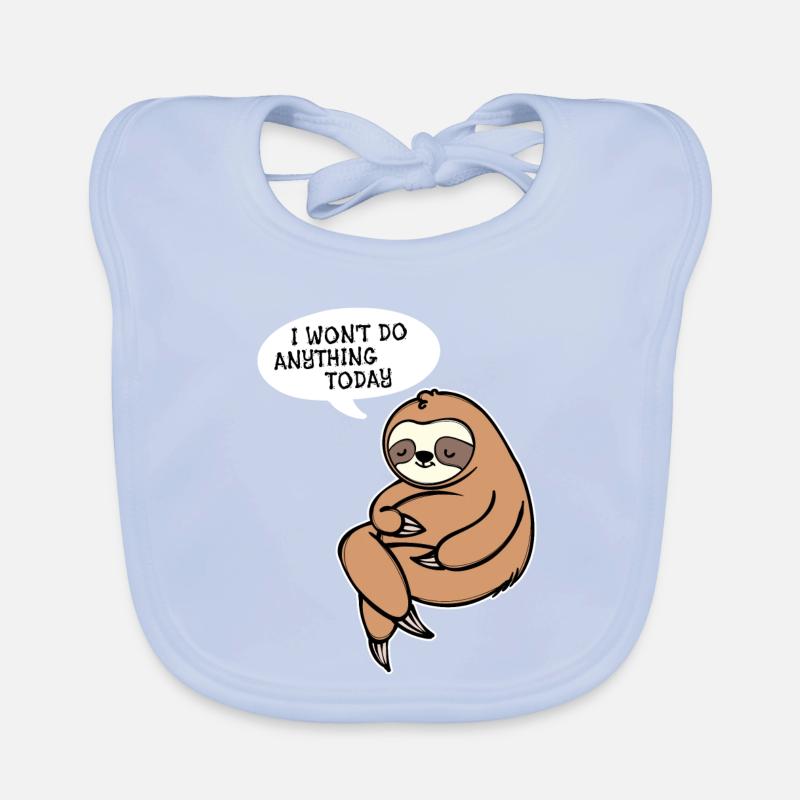 Relax Animal Statement Sloth Zoo Lazy Sleep Bavoir bio Bébé