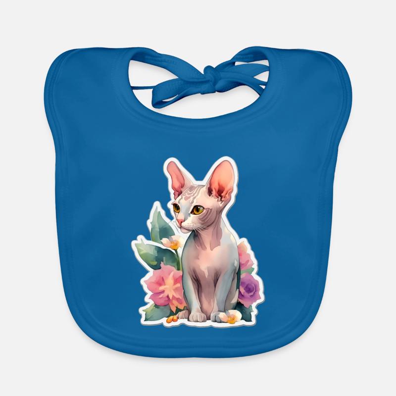 Chat Sphynx Bavoir bio Bébé