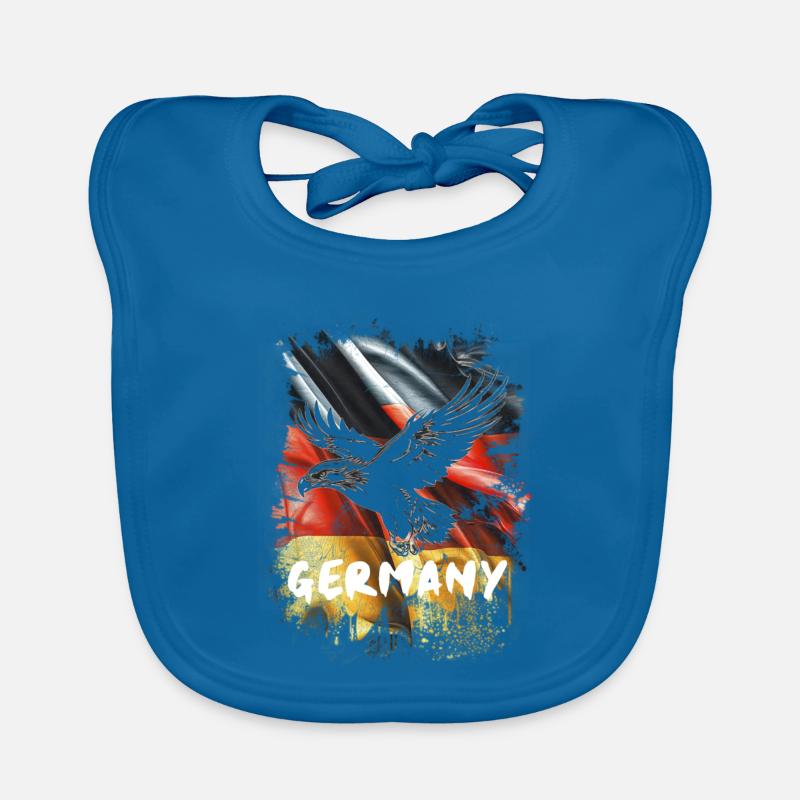 Deutscher Adler mit Deutschland Flagge Baby Bio-Lätzchen
