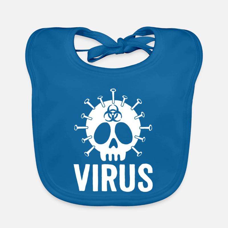 Crâne de virus Bavoir bio Bébé