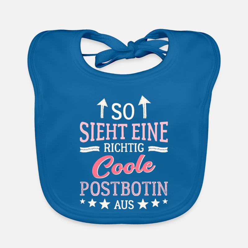 So sieht eine richtig coole Postbotin aus Kurier Baby Bio-Lätzchen