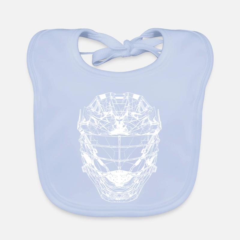 Lacrosse Helm Line Art Baby Bio-Lätzchen
