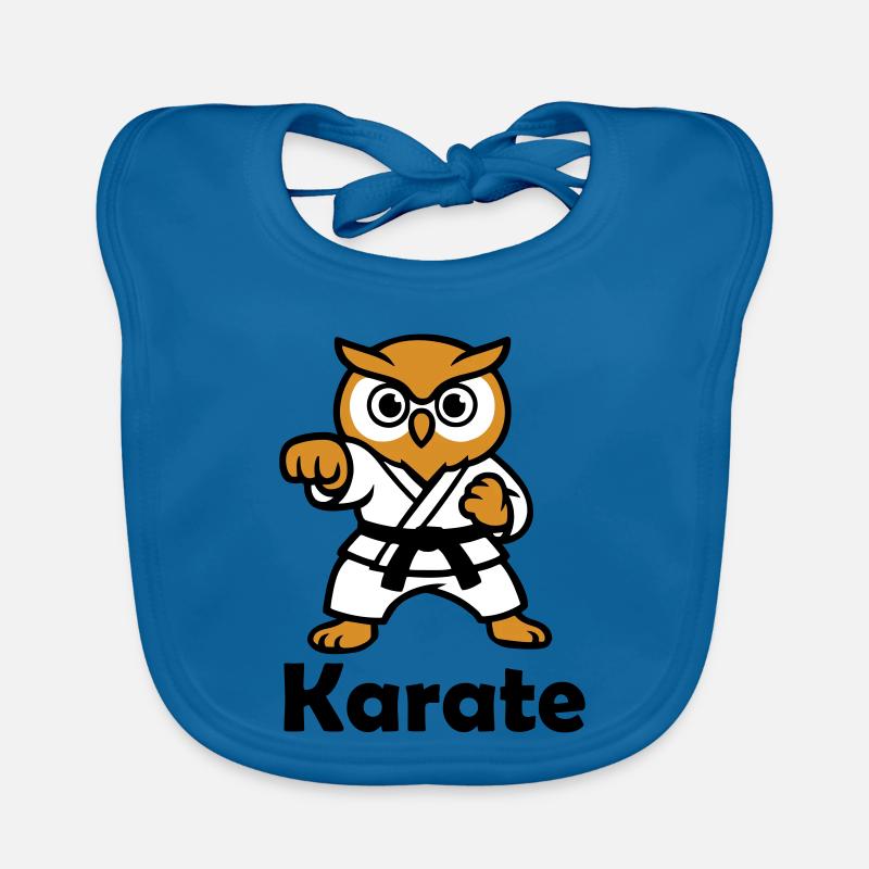 Karate Eule Baby Bio-Lätzchen