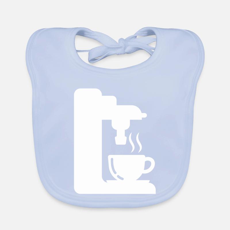 Illustration de café de contour de machine à expresso Bavoir bio Bébé